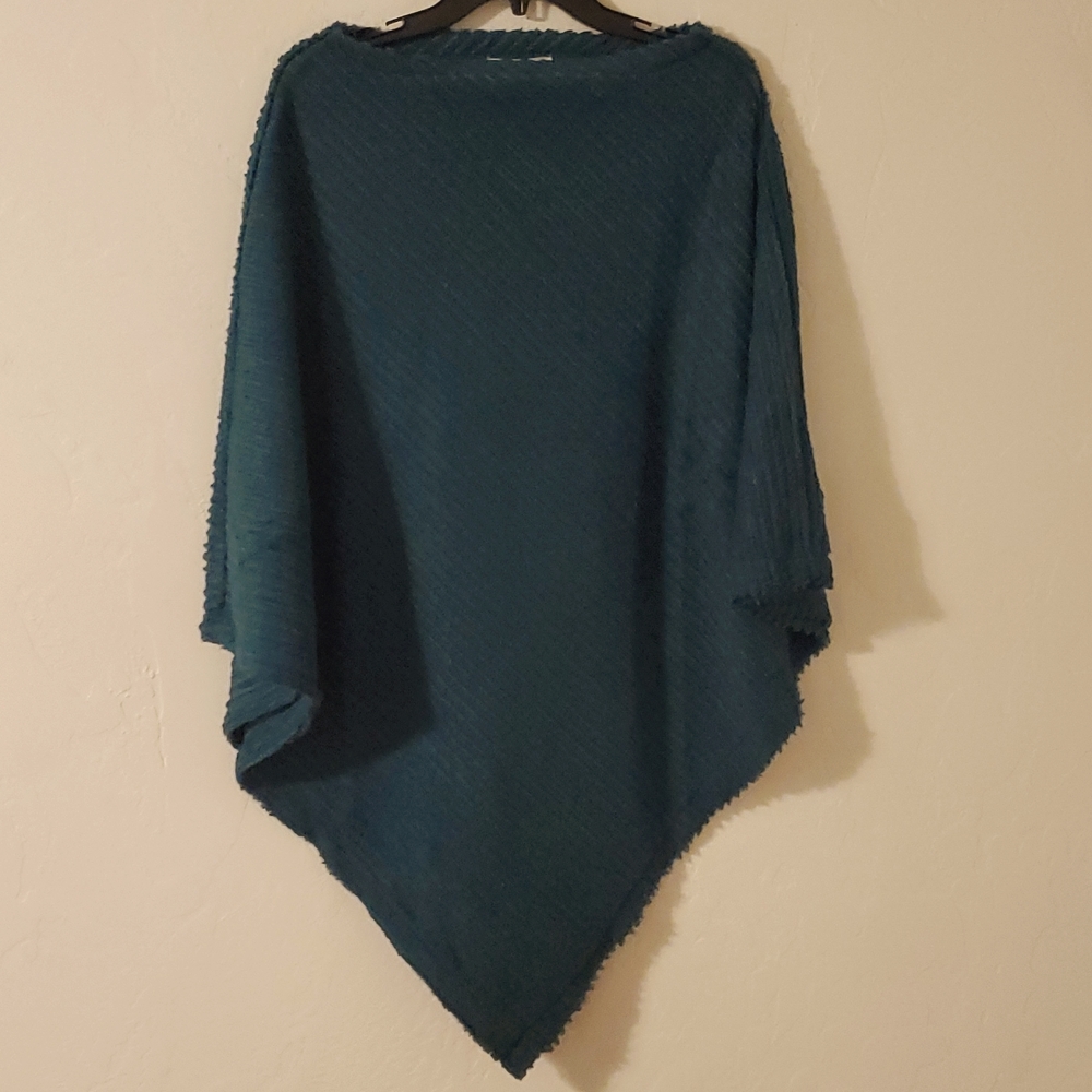 Womens faux fur pancho